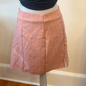 Pink plaid skirt from altard state